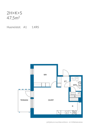 Rental Oulu Pateniemenranta 2 rooms