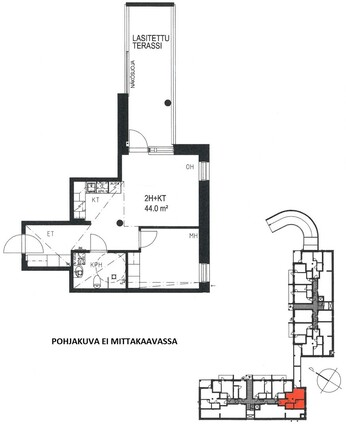 Vuokra-asunto Turku Raunistula Kaksio Yleiskuva