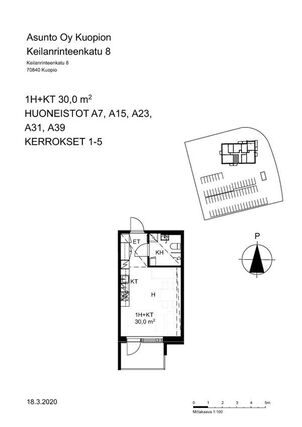 Vuokra-asunto Kuopio Saaristokaupunki Yksiö