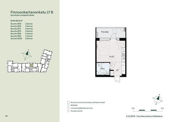 Right of occupancy apartment Espoo Finnoo 1 room