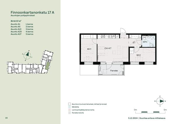 Asumisoikeusasunto Espoo Finnoo 3 huonetta