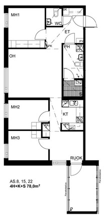 Asumisoikeusasunto Jyväskylä Kangasvuori 4 huonetta