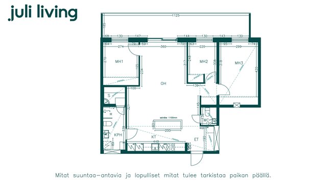 Vuokra-asunto Helsinki Herttoniemi 4 huonetta