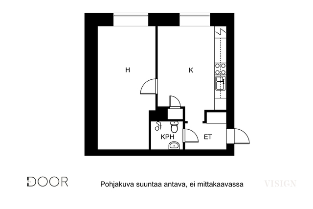 Vuokra-asunto Vaasa Keskusta Yksiö