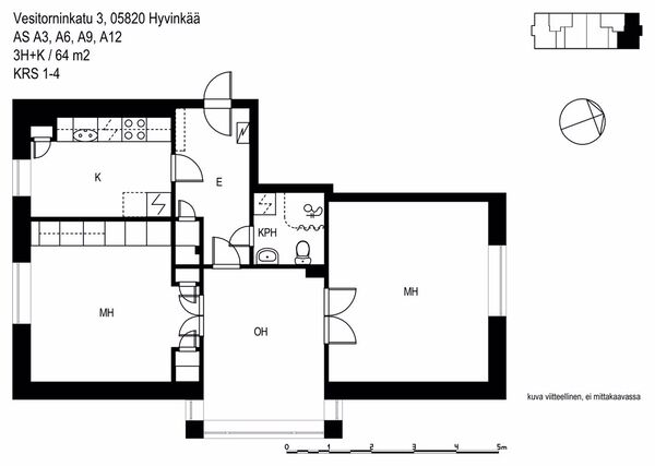 Vuokra-asunto Hyvinkää Mustamännistö 3 huonetta