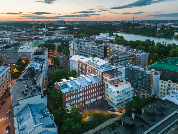 Vuokra-asunto Helsinki Töölö Kaksio Ilmakuva