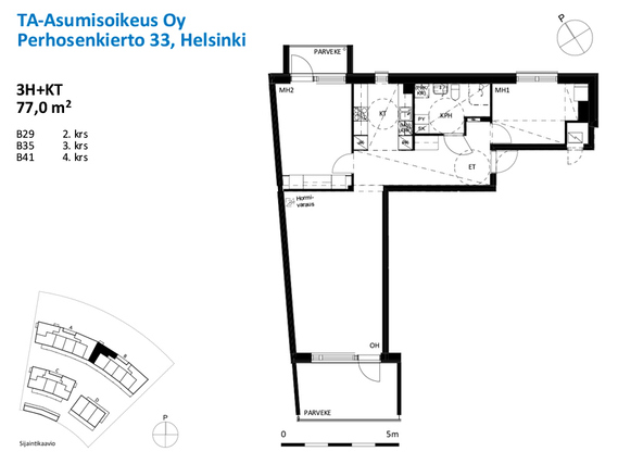 Asumisoikeusasunto Helsinki Kaarela 3 huonetta