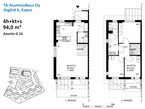 Asumisoikeusasunto Espoo Kauklahti 4 huonetta