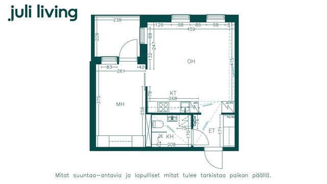 Vuokra-asunto Turku Pukkila Kaksio Yleiskuva