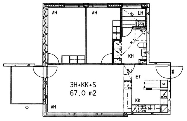 Asumisoikeusasunto Helsinki Veräjälaakso 3 huonetta