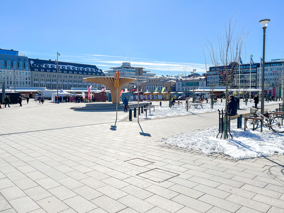 Vuokra-asunto Turku Linnanfältti Yksiö Hissitalon kolmannen kerroksen tyylikäs ja moderni koti.