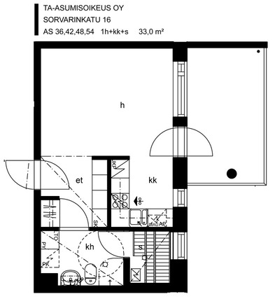 Asumisoikeusasunto Lahti Hennala Yksiö