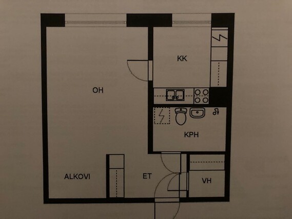 Vuokra-asunto Riihimäki Ilomäki Yksiö Tilava 34m2 yksiö toimivalla pohjalla