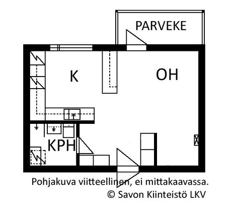 Vuokra-asunto Siilinjärvi Kirkonmäki Yksiö