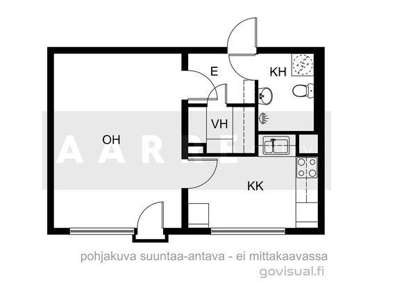 Vuokra-asunto Kotka Karhuvuori Yksiö Loitsutie 12