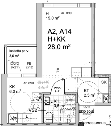 Vuokra-asunto Jyväskylä Roninmäki Yksiö