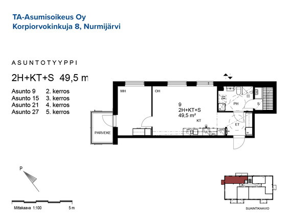 Asumisoikeusasunto Nurmijärvi Klaukkala Kaksio