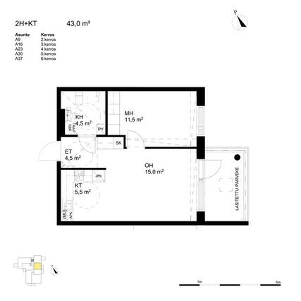 Rental Lahti Asemantausta 2 rooms