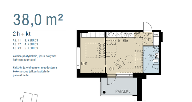 Rental Lahti Ruoriniemi 2 rooms