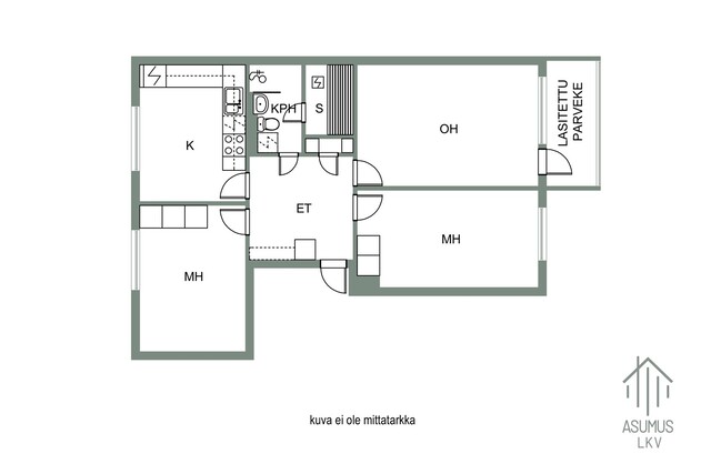 Vuokra-asunto Tampere Kalkku 3 huonetta Yleiskuva