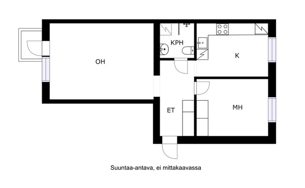 Vuokra-asunto Helsinki Vallila Kaksio