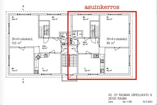 Vuokra-asunto Rauma Ota 4 huonetta