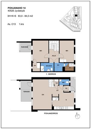 Asumisoikeusasunto Jyväskylä Kuokkala 3 huonetta