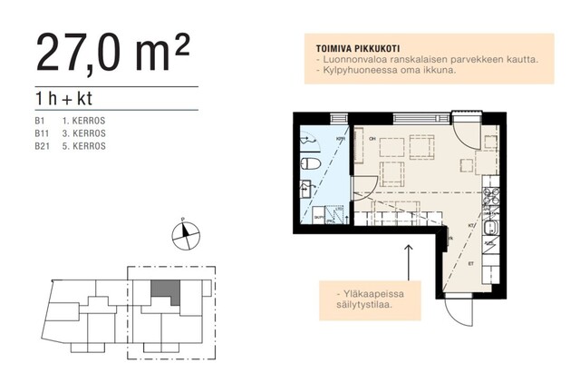 Vuokra-asunto Sipoo Nikkilä Yksiö