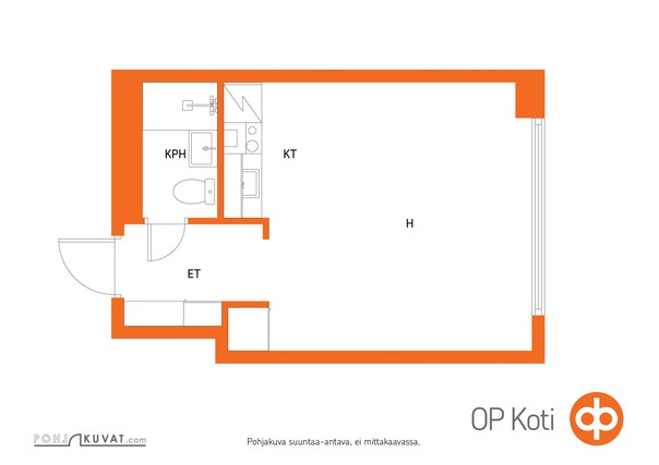 Vuokra-asunto Oulu Keskusta Yksiö