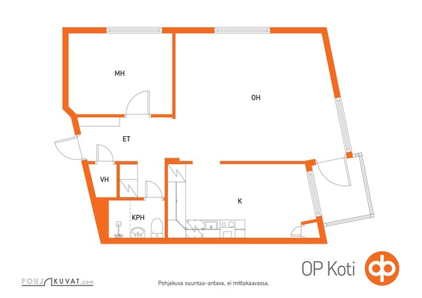 Vuokra-asunto Jyväskylä Mattilanpelto Kaksio Olohuone