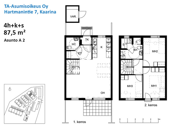 Asumisoikeusasunto Kaarina  4 huonetta