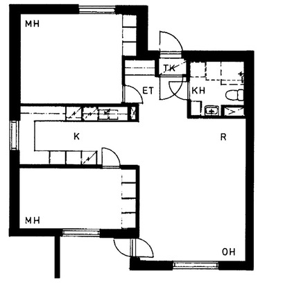 Right of occupancy apartment Vantaa Korso 3 rooms