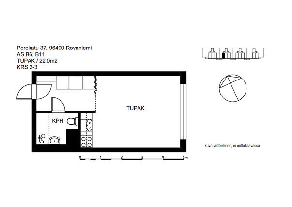 Rental Rovaniemi Ounasmetsä 1 room Julkisivu