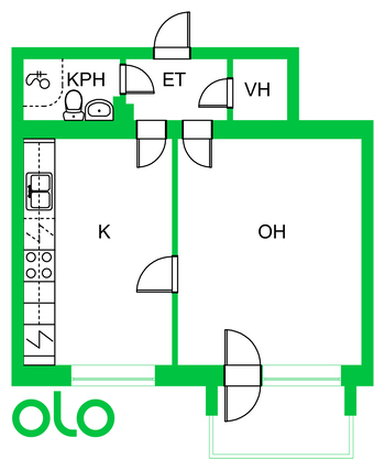 Rental Lappeenranta Parkkarila 1 room Kampanja