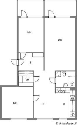 Vuokra-asunto Kokkola Keskusta 3 huonetta