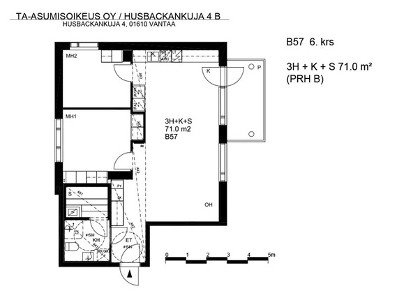 Right of occupancy apartment Vantaa Kaivoksela 3 rooms