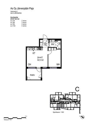 Rental Järvenpää Pajala 2 rooms Julkisivukuva