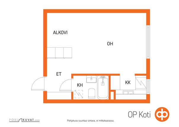 Vuokra-asunto Rovaniemi Ounasrinne Yksiö