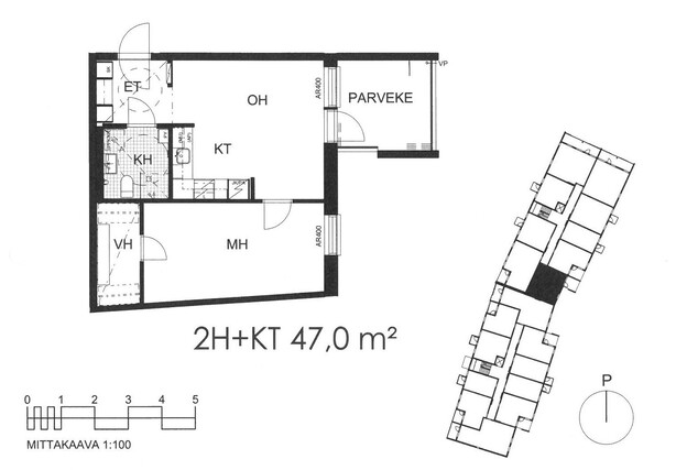 Vuokra-asunto Tampere Härmälänranta Kaksio Yleiskuva