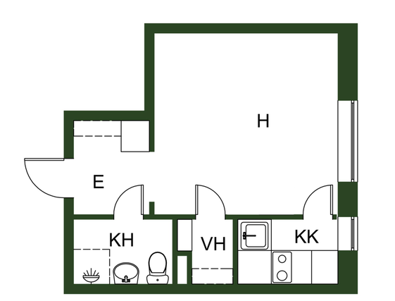 Vuokra-asunto Rovaniemi Keskusta Yksiö