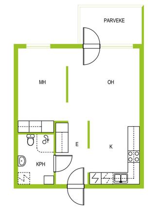 Rental Espoo Piispansilta 2 rooms