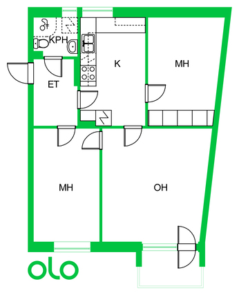 Vuokra-asunto Lappeenranta Parkkarila 3 huonetta Kampanja