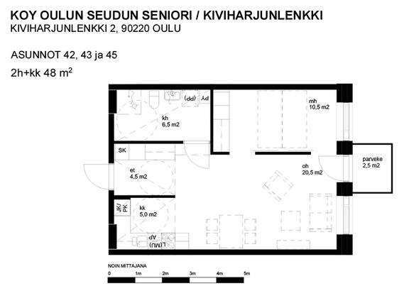 Vuokra-asunto Oulu Kontinkangas Kaksio