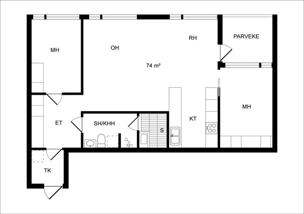 Asumisoikeusasunto Jyväskylä Ristonmaa 3 huonetta