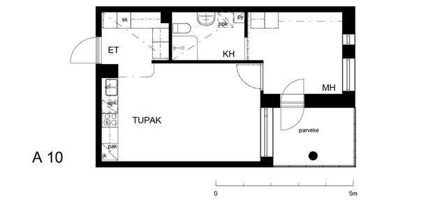 Vuokra-asunto Vantaa Hiekkaharju Kaksio A 10  Kielotie 50 A 10