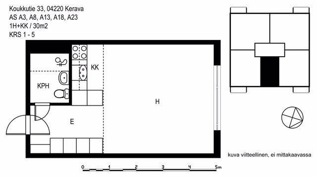 Vuokra-asunto Kerava Ahjo Yksiö