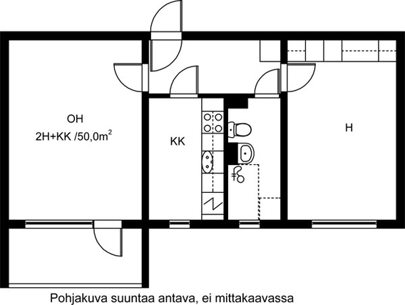 Vuokra-asunto Lahti Liipola Kaksio Julkisivukuva