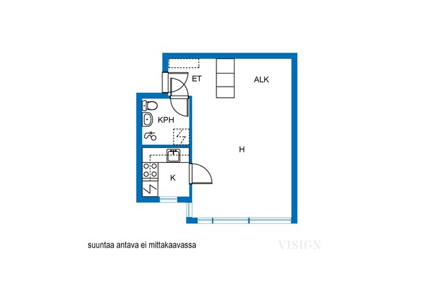 Vuokra-asunto Lahti Sopenkorpi Yksiö Yleiskuva