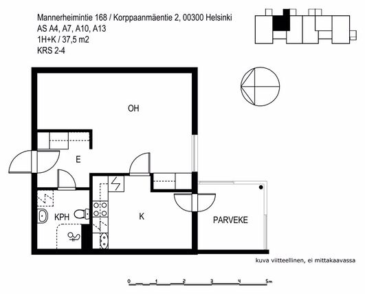 Vuokra-asunto Helsinki Pikku Huopalahti Yksiö