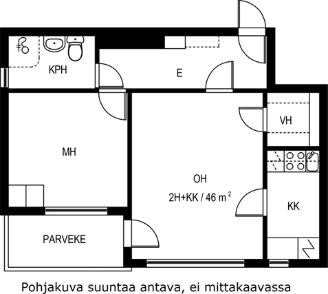 Vuokra-asunto Jyväskylä Keltinmäki Kaksio Julkisivukuva